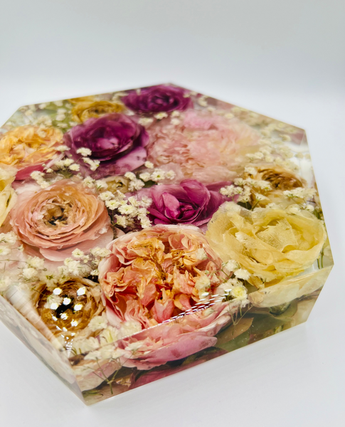 Közepes méretű hexagon emlékőrző (20.5x18x5cm) RENDELÉSRE