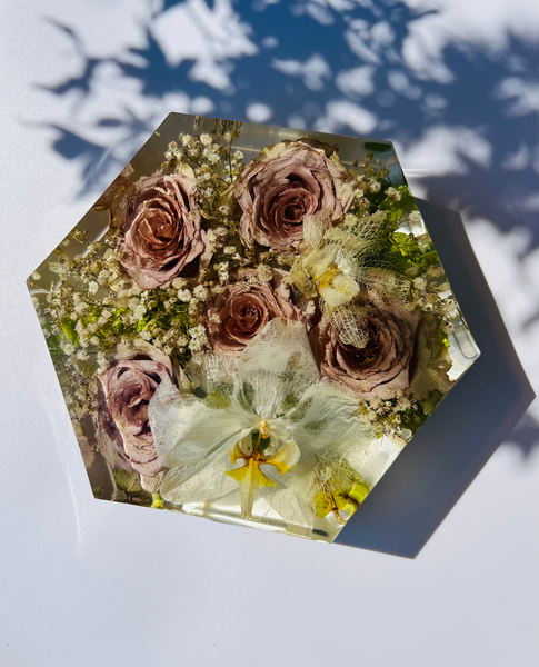 Kis méretű hexagon emlékőrző (16x14x5cm) RENDELÉSRE