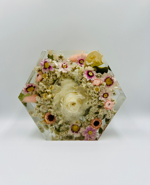 Kis méretű hexagon emlékőrző (16x14x5cm) RENDELÉSRE