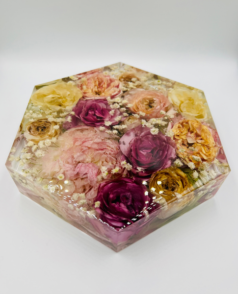 Közepes méretű hexagon emlékőrző (20.5x18x5cm) RENDELÉSRE
