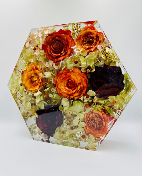 Nagy méretű hexagon emlékőrző (23x20x5cm) RENDELÉSRE