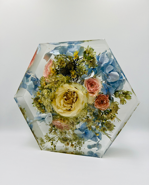 Közepes méretű hexagon emlékőrző (20.5x18x5cm) RENDELÉSRE