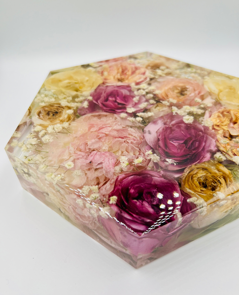 Közepes méretű hexagon emlékőrző (20.5x18x5cm) RENDELÉSRE
