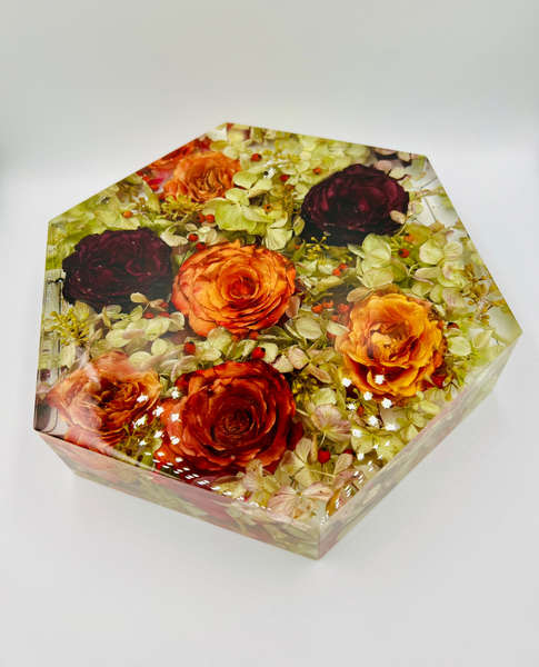 Nagy méretű hexagon emlékőrző (23x20x5cm) RENDELÉSRE