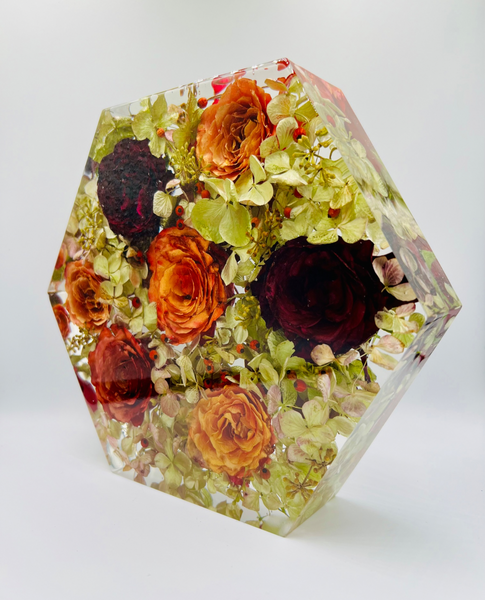 Nagy méretű hexagon emlékőrző (23x20x5cm) RENDELÉSRE
