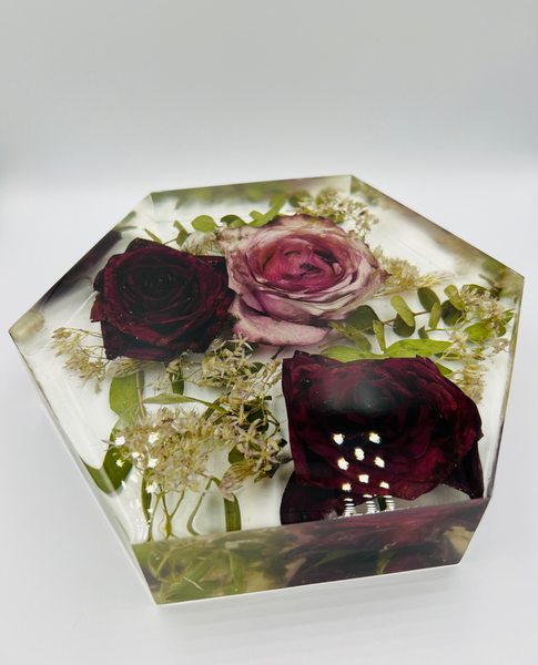 Közepes méretű hexagon emlékőrző (20.5x18x5cm) RENDELÉSRE