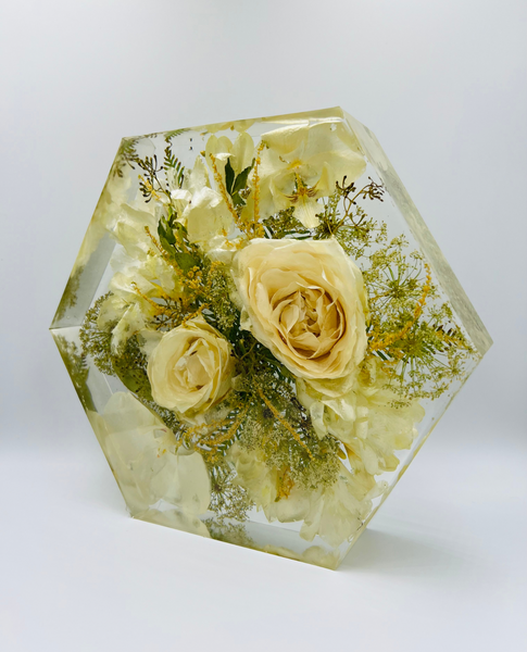 Közepes méretű hexagon emlékőrző (20.5x18x5cm) RENDELÉSRE