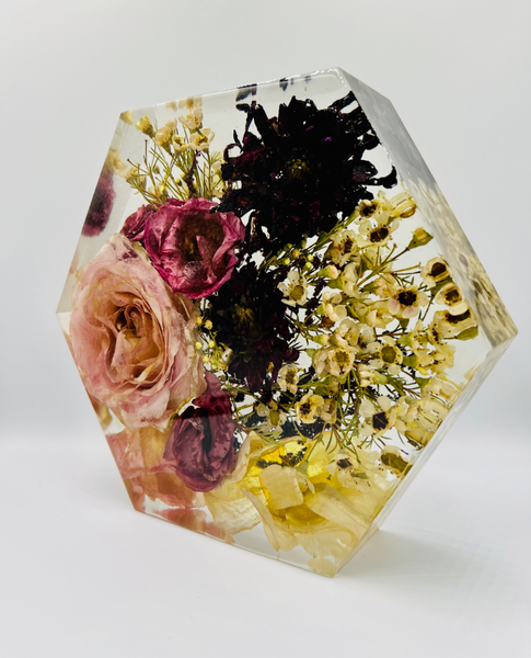 Közepes méretű hexagon emlékőrző (20.5x18x5cm) RENDELÉSRE