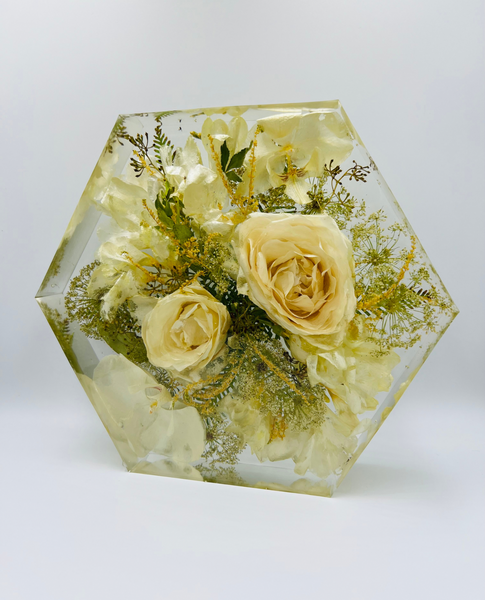 Közepes méretű hexagon emlékőrző (20.5x18x5cm) RENDELÉSRE