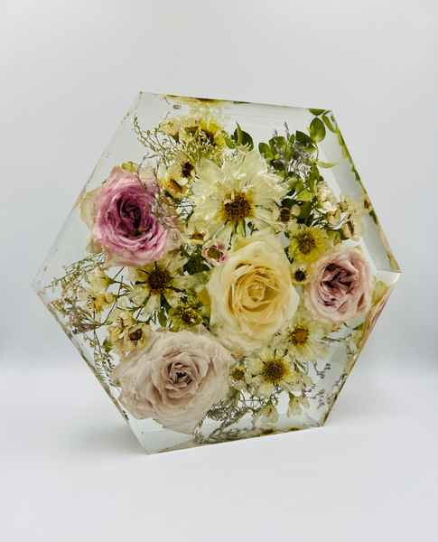 Közepes méretű hexagon emlékőrző (20.5x18x5cm) RENDELÉSRE