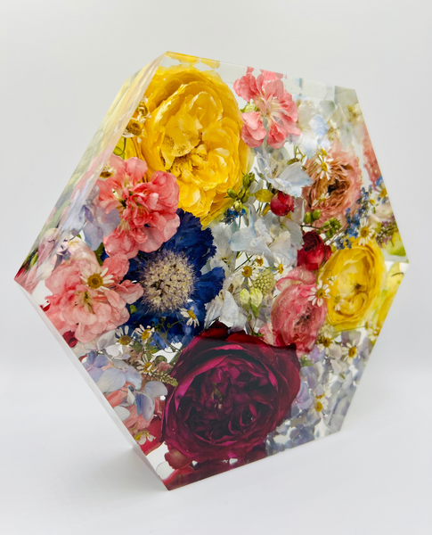 Közepes méretű hexagon emlékőrző (20.5x18x5cm) RENDELÉSRE