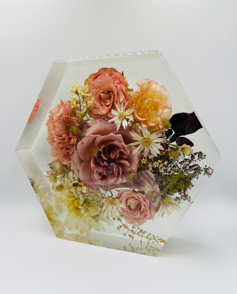 Közepes méretű hexagon emlékőrző (20.5x18x5cm) RENDELÉSRE