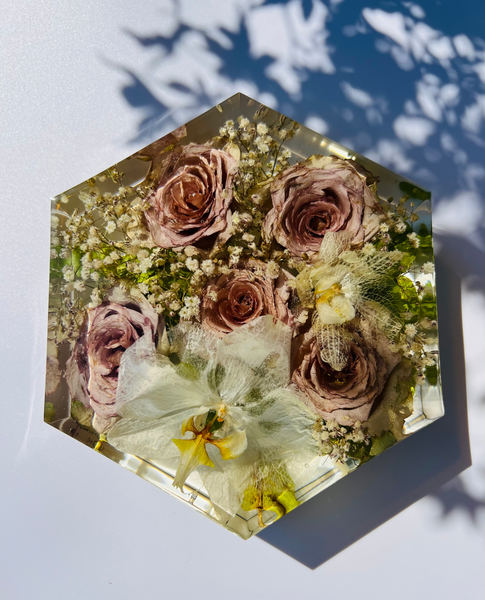 Kis méretű hexagon emlékőrző (16x14x5cm) RENDELÉSRE