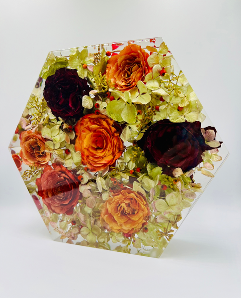 Nagy méretű hexagon emlékőrző (23x20x5cm) RENDELÉSRE