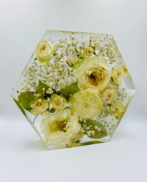 Közepes méretű hexagon emlékőrző (20.5x18x5cm) RENDELÉSRE