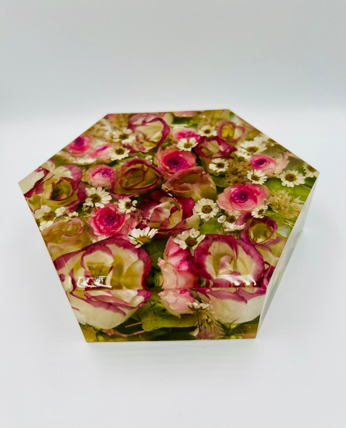 Kis méretű hexagon emlékőrző (16x14x5cm) RENDELÉSRE