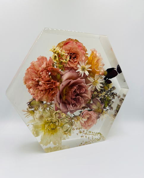 Közepes méretű hexagon emlékőrző (20.5x18x5cm) RENDELÉSRE