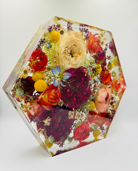 Közepes méretű hexagon emlékőrző (20.5x18x5cm) RENDELÉSRE
