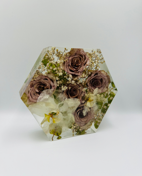 Kis méretű hexagon emlékőrző (16x14x5cm) RENDELÉSRE