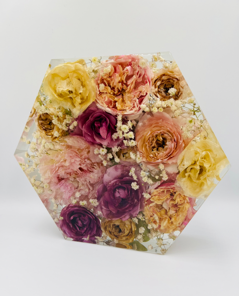 Közepes méretű hexagon emlékőrző (20.5x18x5cm) RENDELÉSRE