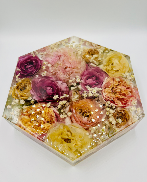 Közepes méretű hexagon emlékőrző (20.5x18x5cm) RENDELÉSRE