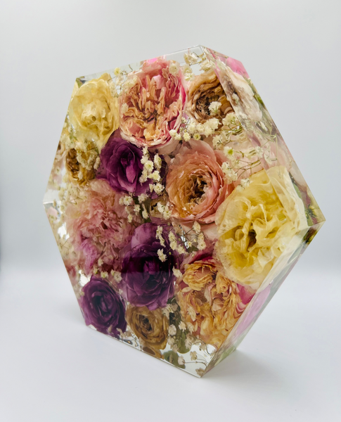 Közepes méretű hexagon emlékőrző (20.5x18x5cm) RENDELÉSRE