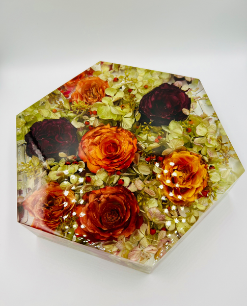 Nagy méretű hexagon emlékőrző (23x20x5cm) RENDELÉSRE