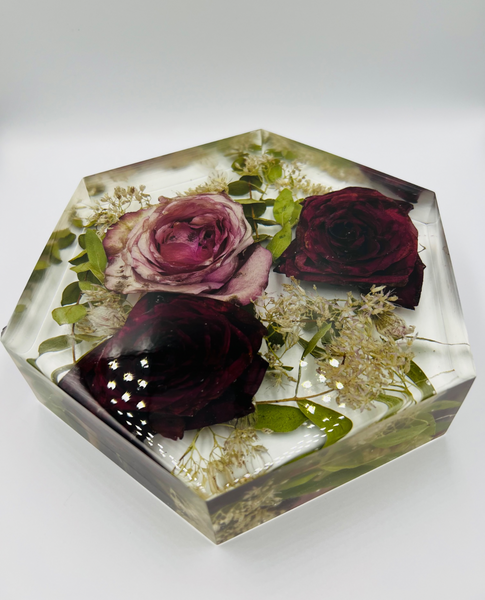 Közepes méretű hexagon emlékőrző (20.5x18x5cm) RENDELÉSRE