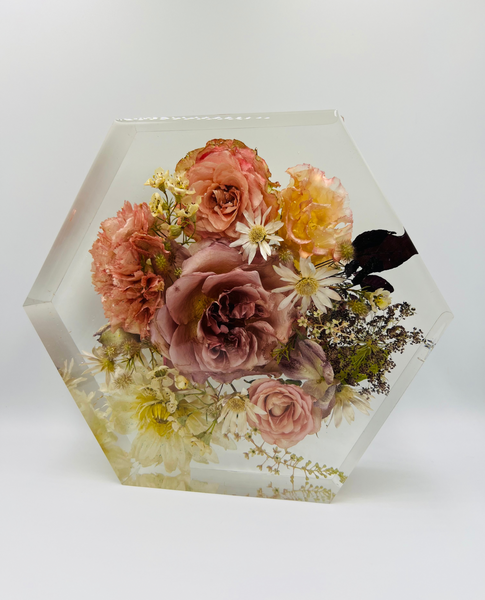 Közepes méretű hexagon emlékőrző (20.5x18x5cm) RENDELÉSRE