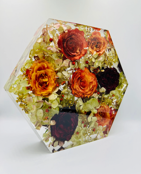 Nagy méretű hexagon emlékőrző (23x20x5cm) RENDELÉSRE