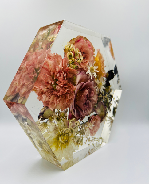 Közepes méretű hexagon emlékőrző (20.5x18x5cm) RENDELÉSRE