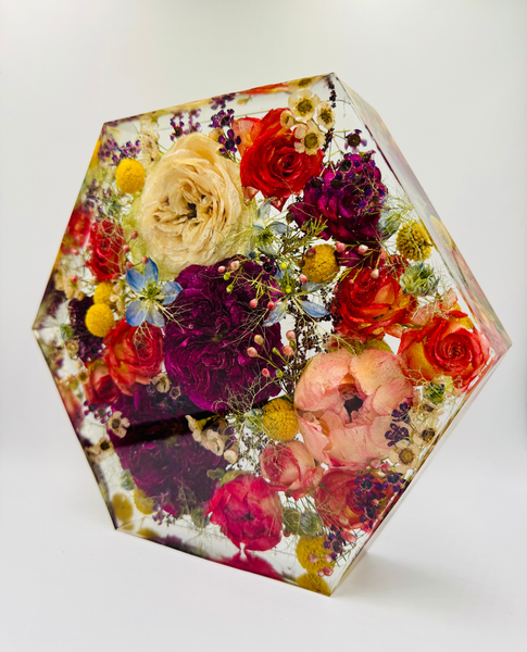 Közepes méretű hexagon emlékőrző (20.5x18x5cm) RENDELÉSRE