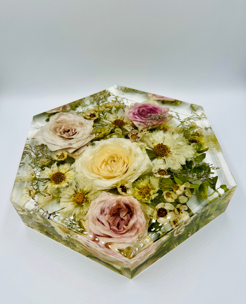 Közepes méretű hexagon emlékőrző (20.5x18x5cm) RENDELÉSRE