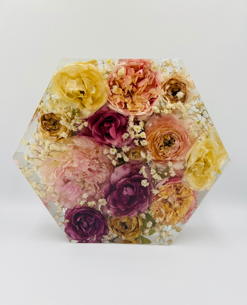Közepes méretű hexagon emlékőrző (20.5x18x5cm) RENDELÉSRE