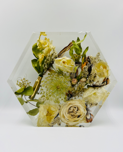 Közepes méretű hexagon emlékőrző (20.5x18x5cm) RENDELÉSRE