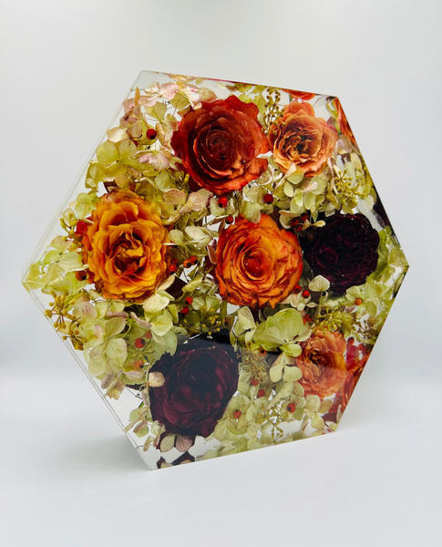 Nagy méretű hexagon emlékőrző (23x20x5cm) RENDELÉSRE