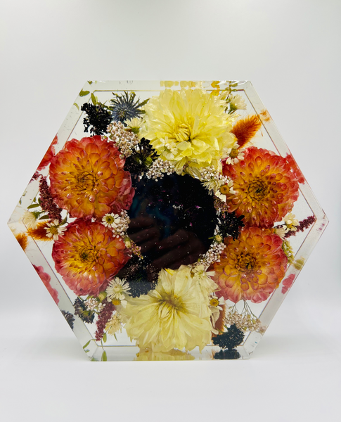 Nagy méretű hexagon emlékőrző (23x20x5cm) RENDELÉSRE