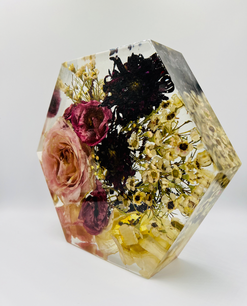 Közepes méretű hexagon emlékőrző (20.5x18x5cm) RENDELÉSRE