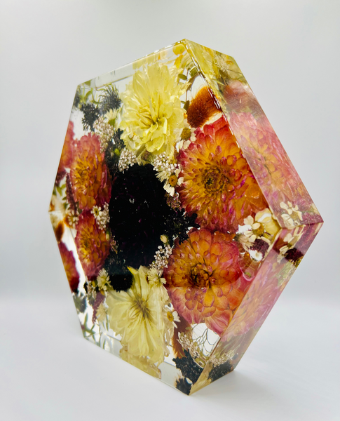 Nagy méretű hexagon emlékőrző (23x20x5cm) RENDELÉSRE