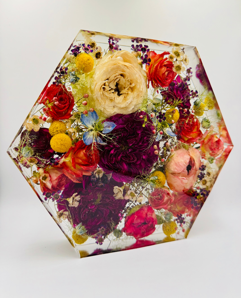 Közepes méretű hexagon emlékőrző (20.5x18x5cm) RENDELÉSRE