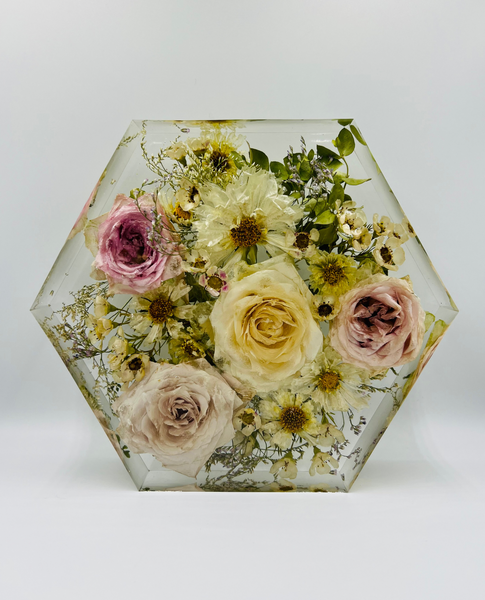 Közepes méretű hexagon emlékőrző (20.5x18x5cm) RENDELÉSRE