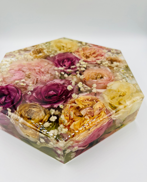 Közepes méretű hexagon emlékőrző (20.5x18x5cm) RENDELÉSRE