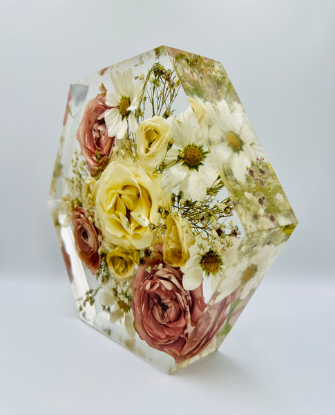 Közepes méretű hexagon emlékőrző (20.5x18x5cm) RENDELÉSRE