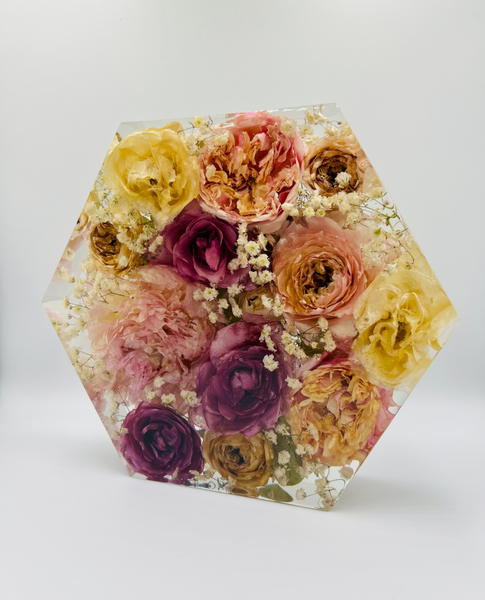Közepes méretű hexagon emlékőrző (20.5x18x5cm) RENDELÉSRE