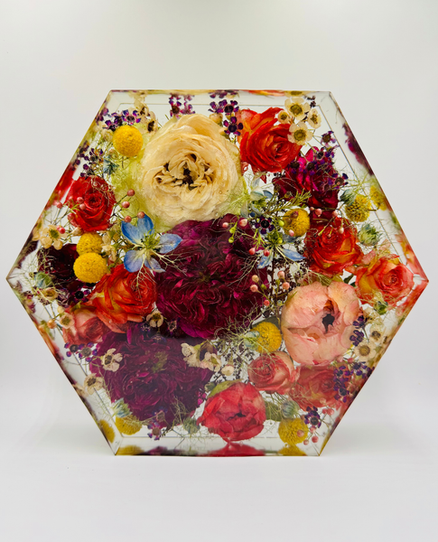 Közepes méretű hexagon emlékőrző (20.5x18x5cm) RENDELÉSRE