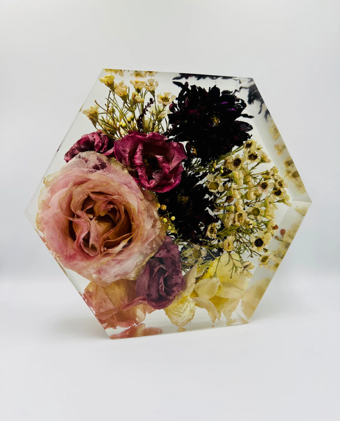 Közepes méretű hexagon emlékőrző (20.5x18x5cm) RENDELÉSRE
