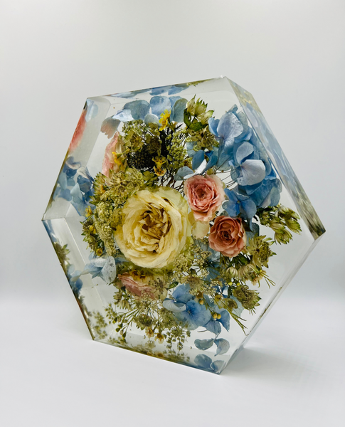 Közepes méretű hexagon emlékőrző (20.5x18x5cm) RENDELÉSRE