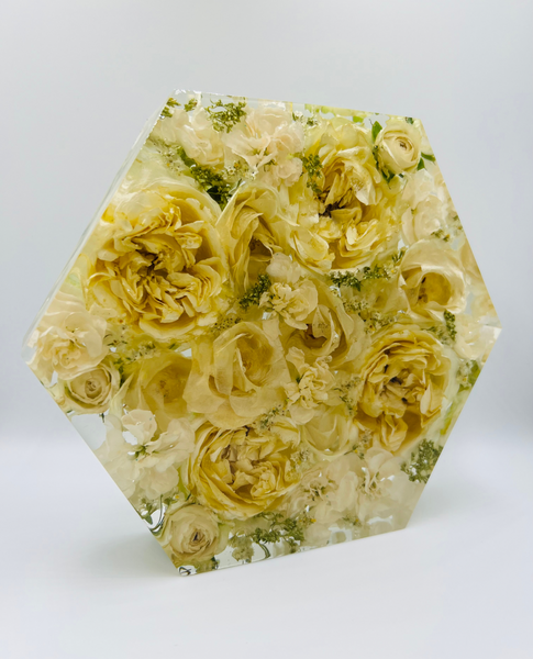 Közepes méretű hexagon emlékőrző (20.5x18x5cm) RENDELÉSRE