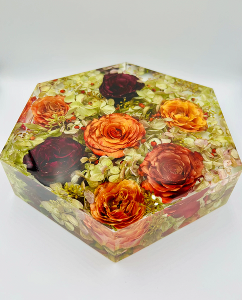 Nagy méretű hexagon emlékőrző (23x20x5cm) RENDELÉSRE