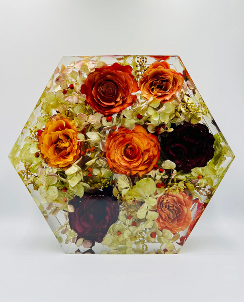 Nagy méretű hexagon emlékőrző (23x20x5cm) RENDELÉSRE